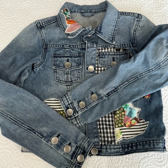 Desigual Multicolor Patchwork Jean Jacket - Picture 10 of 12